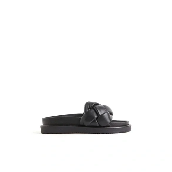 H&M PREMIUM LEATHER SLIDES | BLK | SZ40 | NEW - Picture 8 of 9
